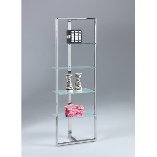 slide 1 of 3, Somette 4-Shelf Bookcase with Tempered Glass