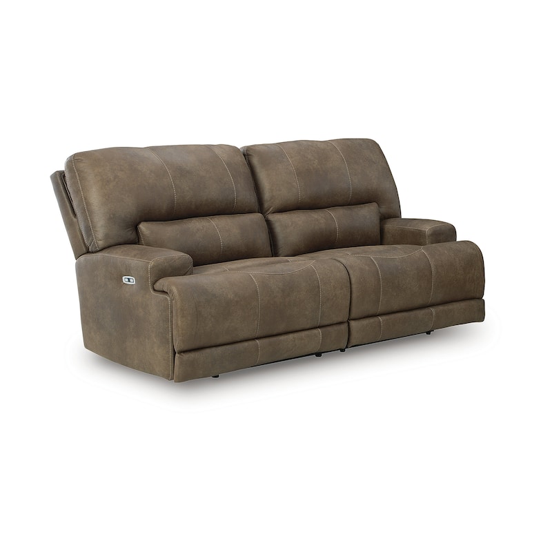 Signature Design by Ashley Bealeaf Brown Power Reclining Sofa - 82" W x 42" D x 42" H
