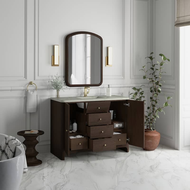 Gracyn 48" Single Vanity, Sable, w/FreePower Wireless Charger