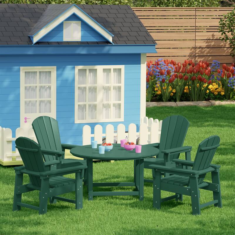 Laguna Kids Adirondack 5-Piece Round Table Dining Set