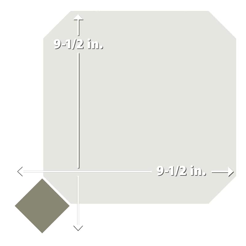 Merola Tile Vaudeville Octagon Nacar with Taco Oliva 7-7/8" x 7-7/8" Porcelain Floor and Wall Tile