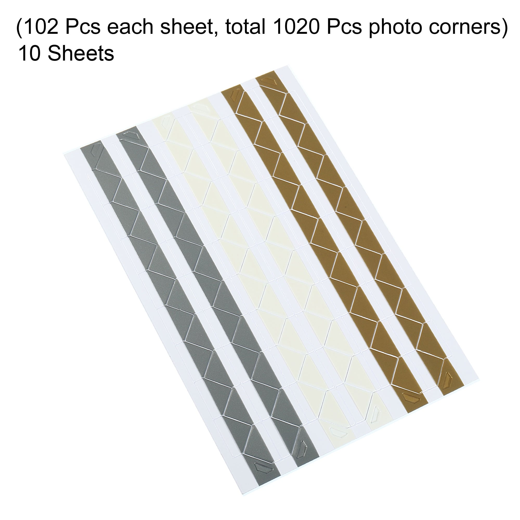 4x sheets of 102pcs Self-adhesive Photo Corner Stickers scrapbook
