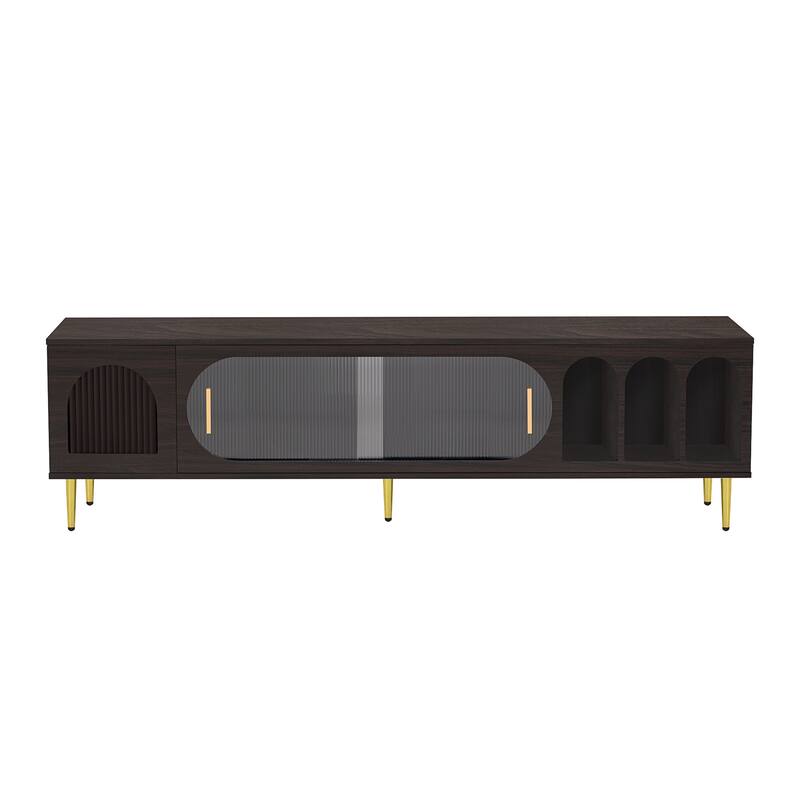 TV Stand for 70+ Inch TV, Entertainment Center TV Media Console Table