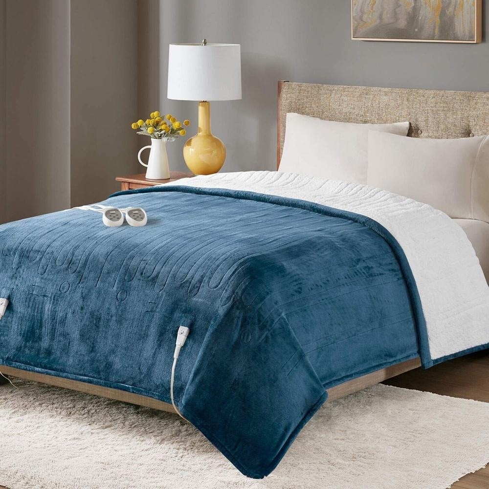 Dual control king size electric blanket sale outlet