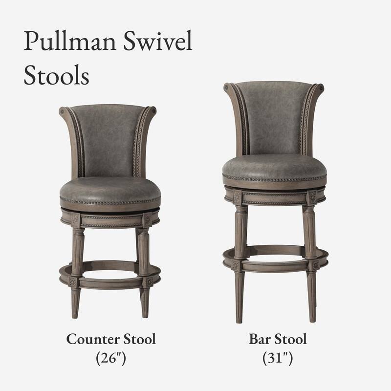 Maven Lane 31" Pullman Swivel Bar Height Kitchen Stool