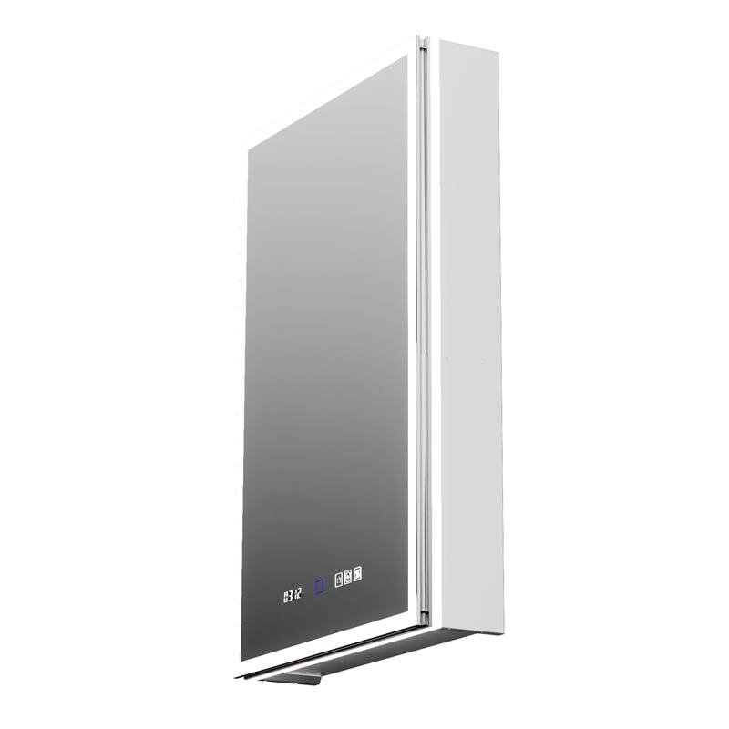 Modland 20"-24"W x 32"H Medicine Cabinet with Mirror and LED Light Wall Mount or Recessed