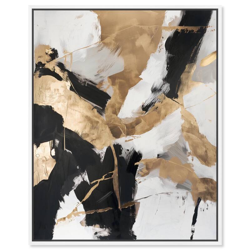Cracked Gilt II Canvas by Art Remedy - White - 36" x 45"