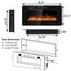 preview thumbnail 11 of 13, Electric Fireplace Recessed Wall Mounted Fireplace Heater