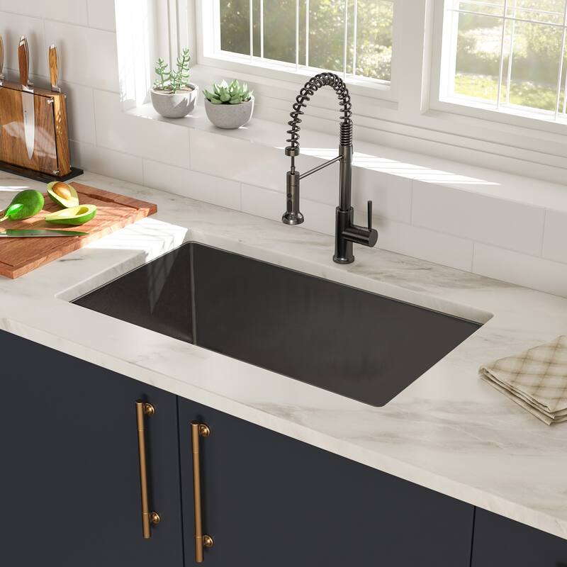 Undermount Kitchen Sink 16 Gauge Single Bowl with Drain Assembly