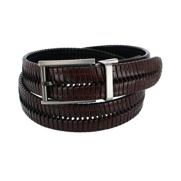 mens black woven belt