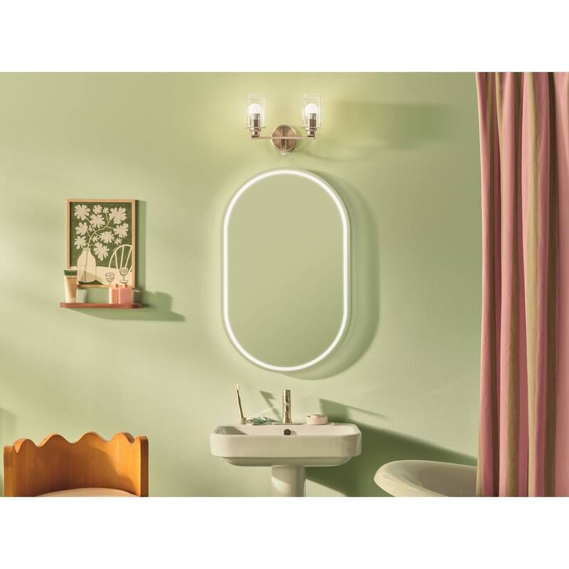 Kichler 55225FLU Gioe 2 Light 14" Wide Vanity Light with Clear Fluted