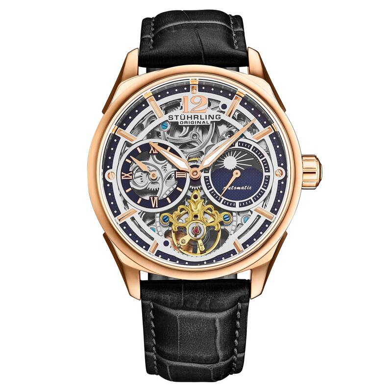 Vanguard 1019 Dual Time Automatic 42mm Skeleton - Black