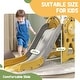 preview thumbnail 3 of 8, Toddler Slide, 3 in 1 Slide for Kids Ages 1-3 Years, Indoor Slide with Basketball Hoop, Climber, Duck Pattern, Yellow