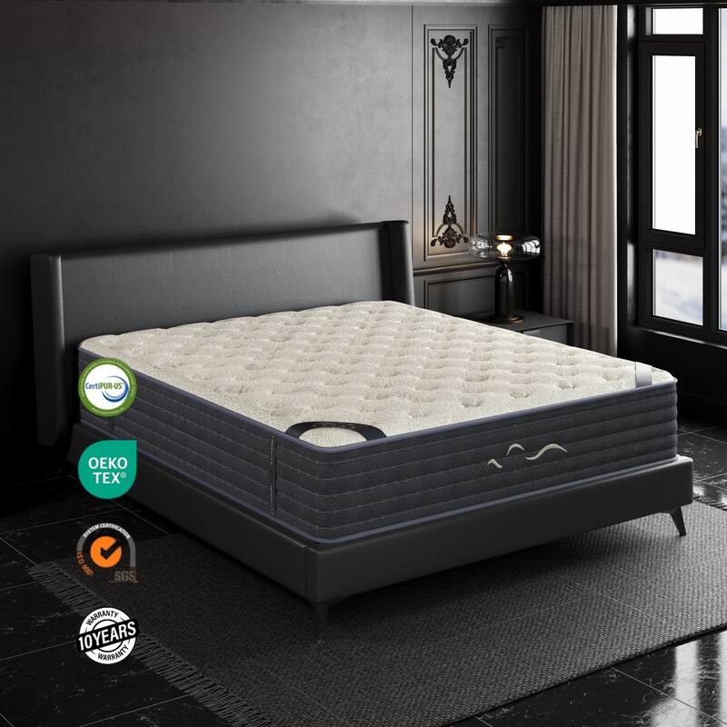 SweDrea 12 in. Luxurious Double-Sided Hybrid Mattress – Medium/Firm with CertiPUR-US, SGS and OEKO-TEX