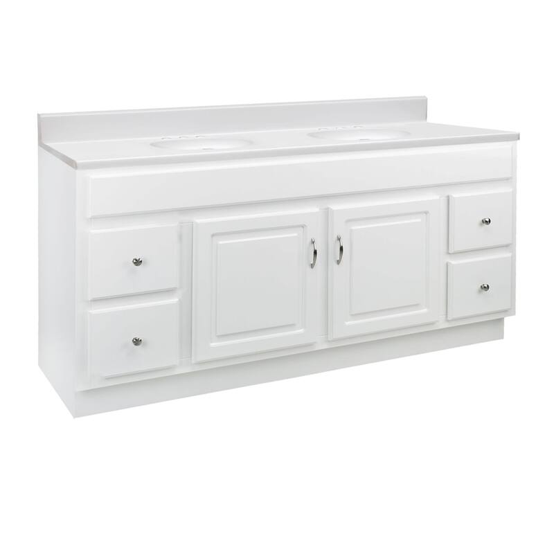 Design House 214841 Concord 60" Free Standing Double Basin Vanity Set - White