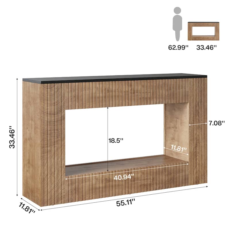 55-Inch Console Table with Storage