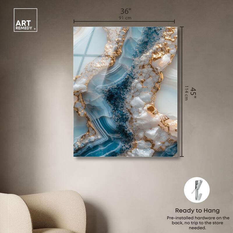 Lapis River Acrylic by Art Remedy, Ready to Hang