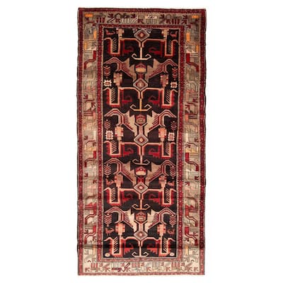 ECARPETGALLERY Hand-knotted Andelz Brown Wool Rug - 4'2 x 9'1