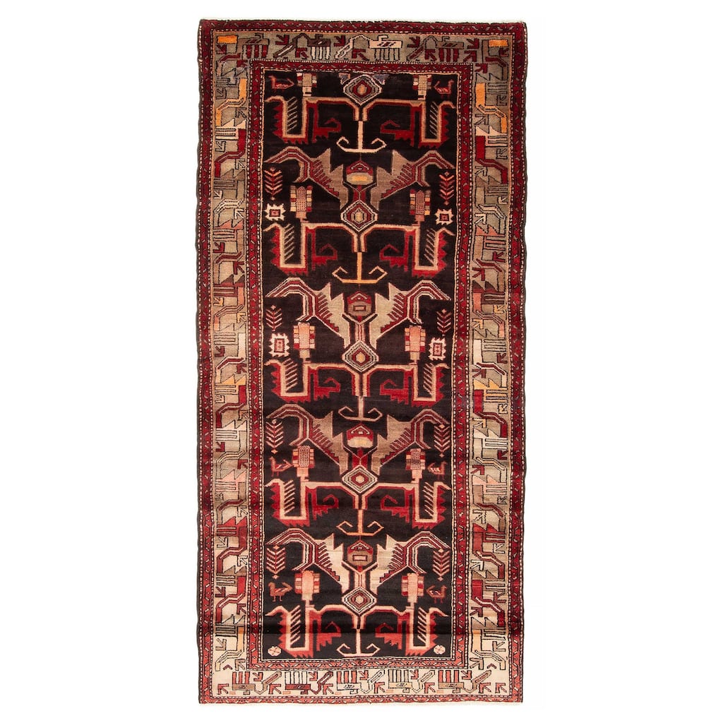 ECARPETGALLERY Hand-knotted Andelz Brown Wool Rug - 4'2 x 9'1