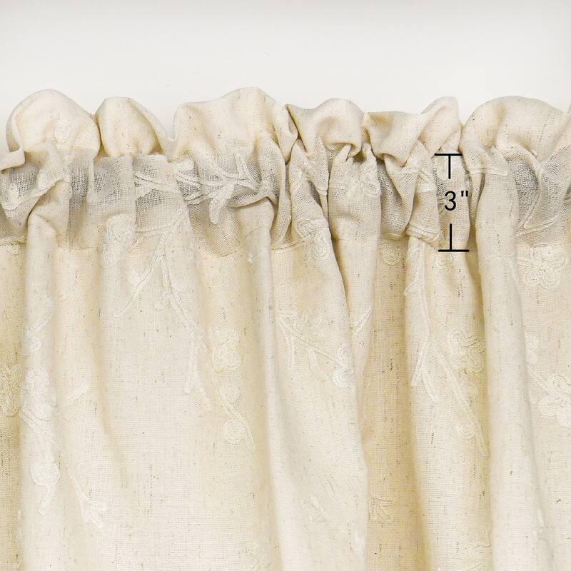 Home Soft Things Chain Embroidery Valance 2 Piece Set