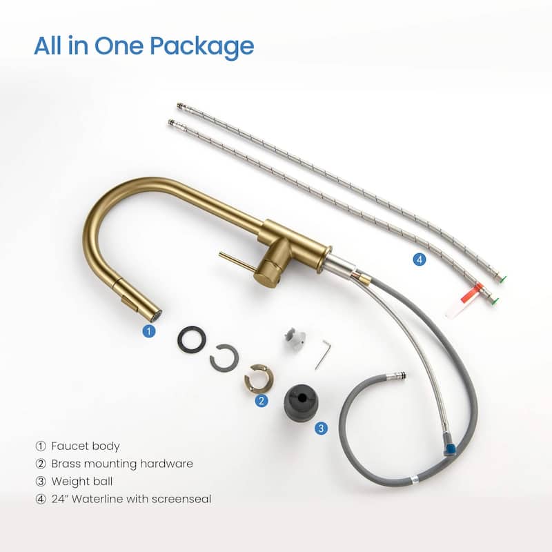 Circular Single Handle Pull Down Kitchen Faucet