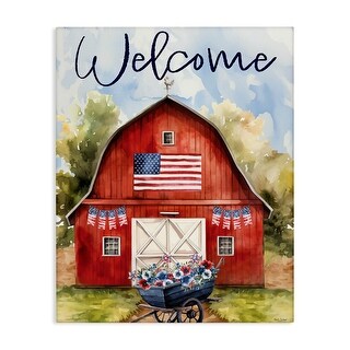 Stupell American Countryside Welcome Canvas Wall Art Design by Nicole ...