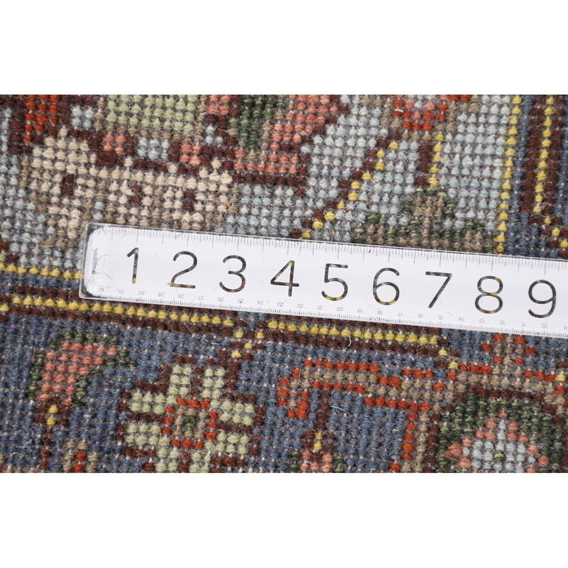 Light Blue Oushak Oriental Accent Rug Hand-Knotted Wool Carpet - 3'0" X 4'11"