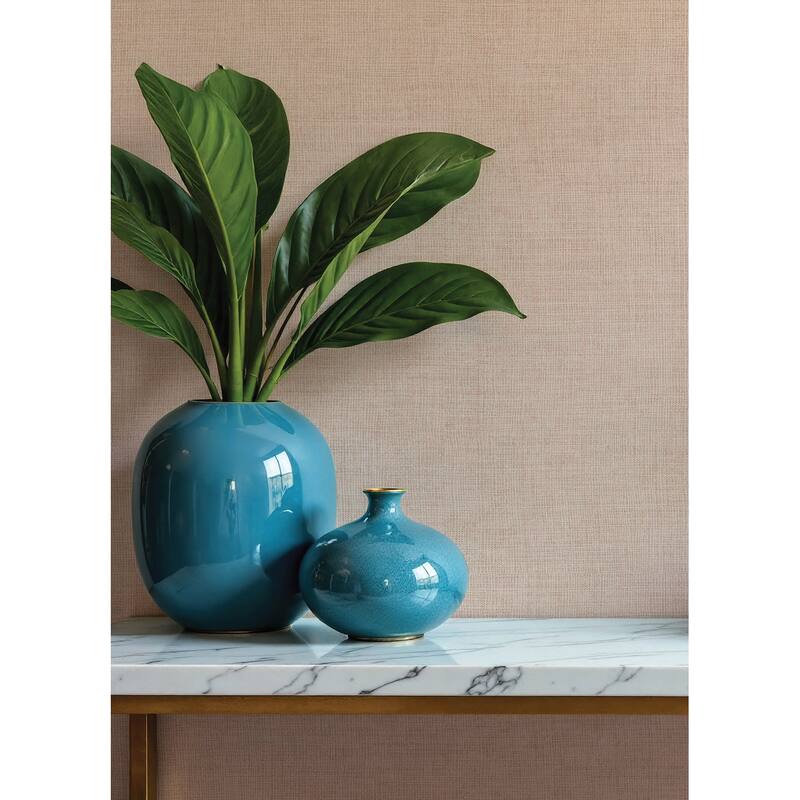 A-Street Prints Alba Blush Open Weave Wallpaper