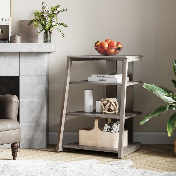 FITUEYES Design 4-Shelf Storage AV Media Stand Height FITUEYES Design 4-Shelf Storage AV Media Stand Height