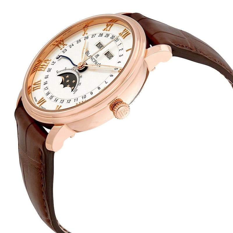 Blancpain Villeret RG Ultra Slim Moonphase Calender Men's Watch - White