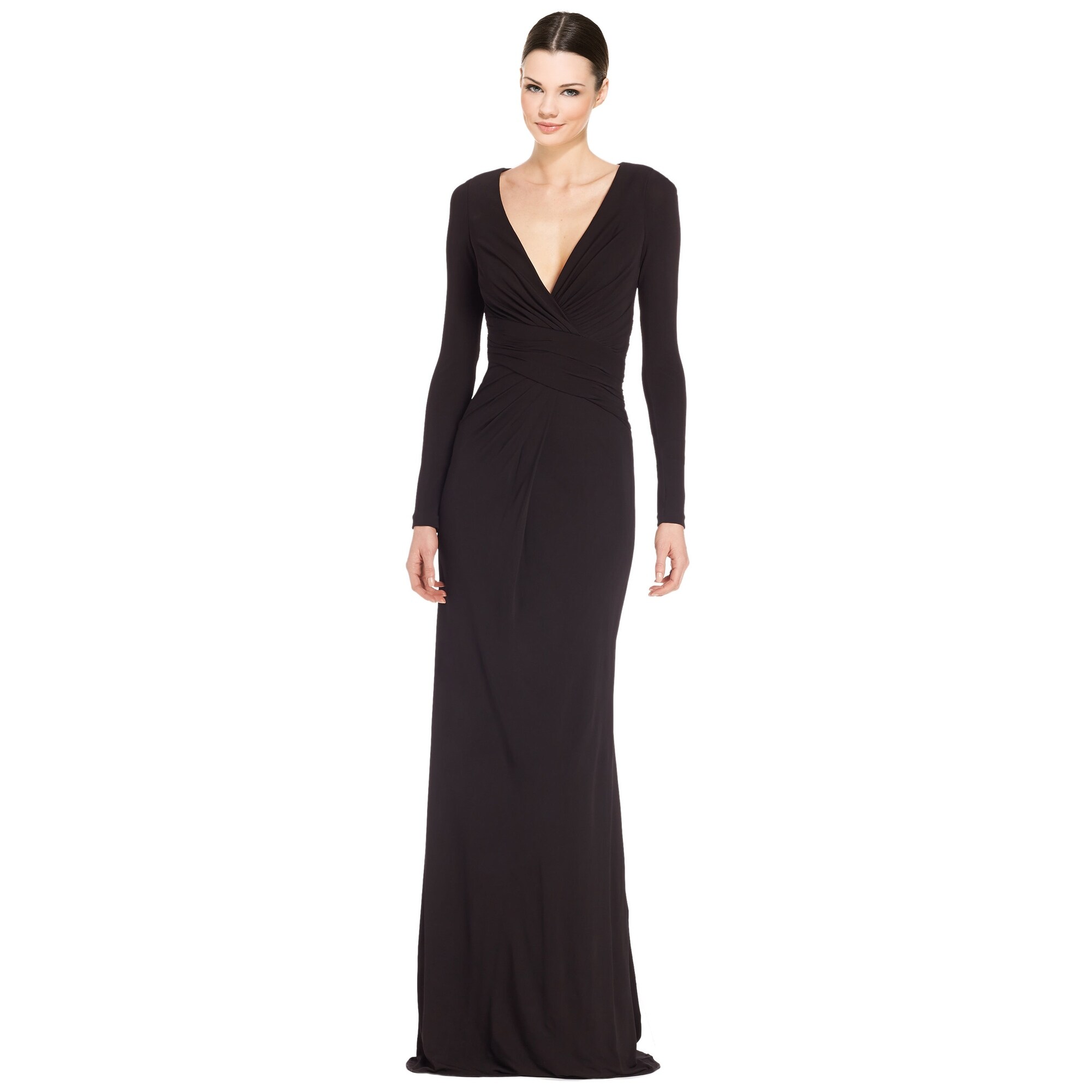 badgley mischka long sleeve dress