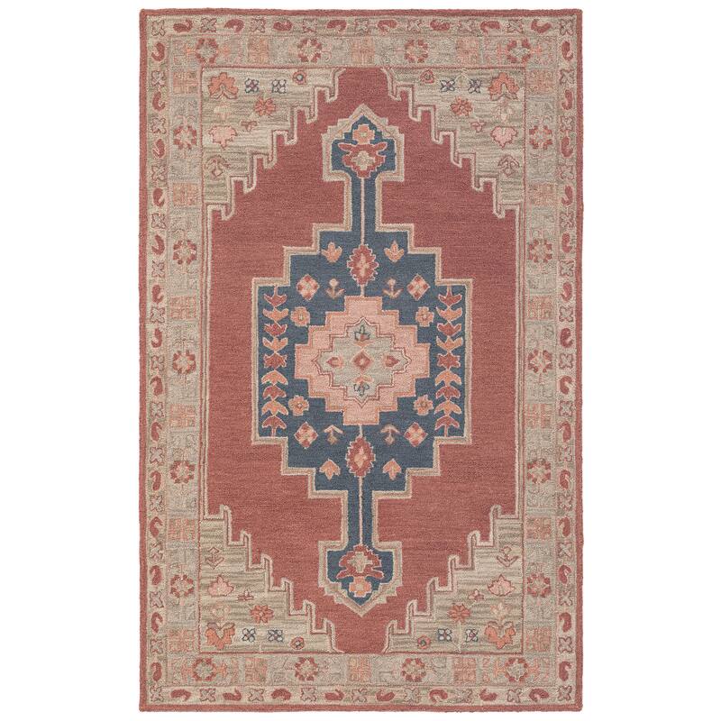 Terra by Obeetee Noble Sarah Red Rug - 7'9" x 9'9" - Lavender/Ivory