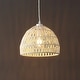 preview thumbnail 35 of 115, Jigu 1-Light Woven Rattan/Iron LED Pendant, by JONATHAN Y