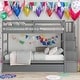 preview thumbnail 1 of 12, Modern Twin over Twin Bunk Beds With Twin Trundle and Stairway Storage Function Grey