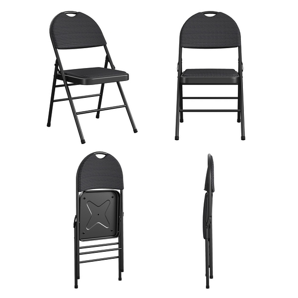 Padded metal best sale folding chairs