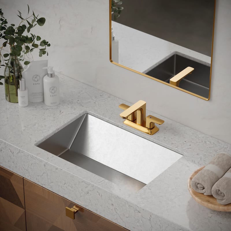 Karran Venda KBF516 2-Handle Two Hole Centerset Faucet Bathroom Faucet with Matching Pop-up Drain