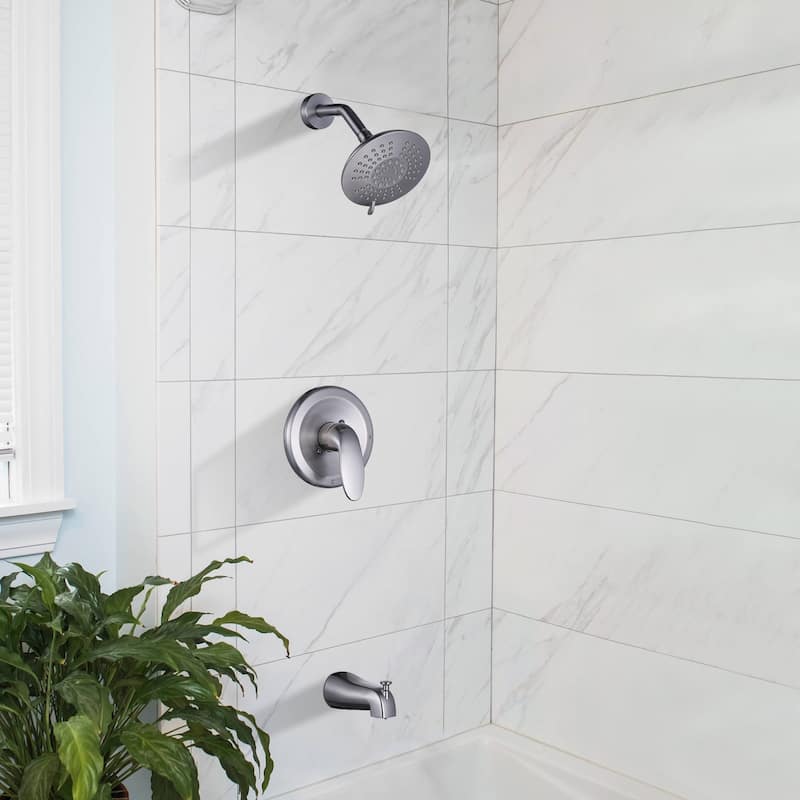 WOWOW Single Handle 5-Spray Tub and Shower Faucet (Valve Included)