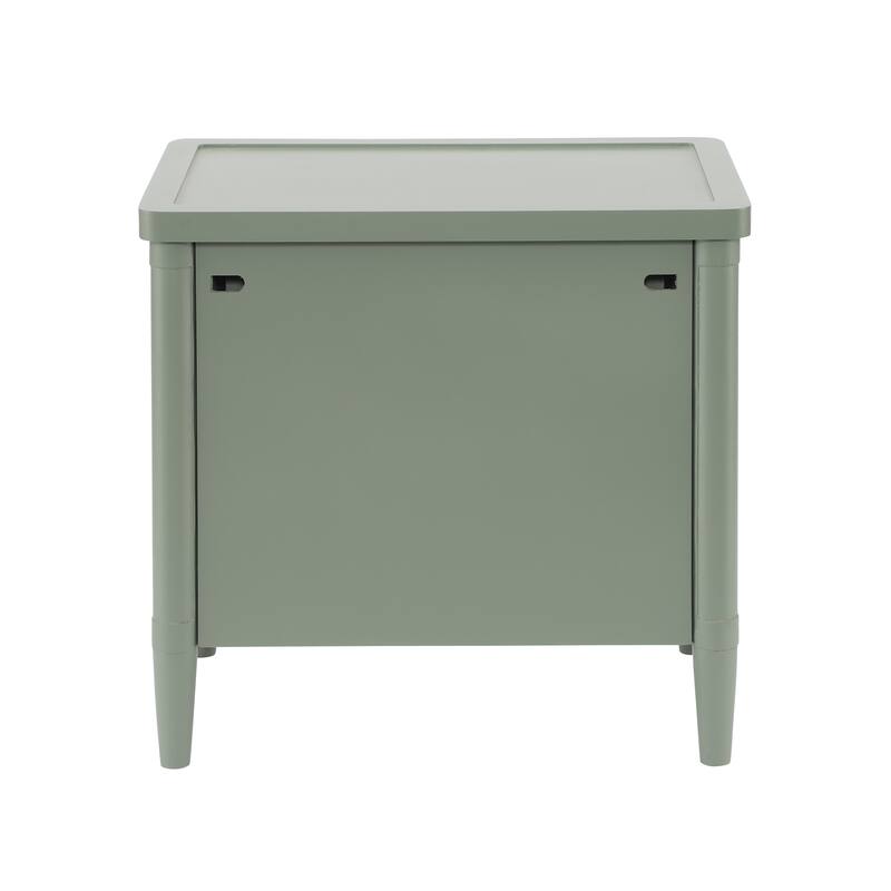 Christopher Knight Home - Modern Minimalist 23.62" Nightstand with Roller Glide Drawers & Solid Wood Legs, Versatile Home Use