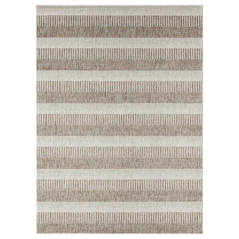 Nicole Miller New York Patio Country Charlotte Modern Stripe Indoor/Outdoor Area Rug