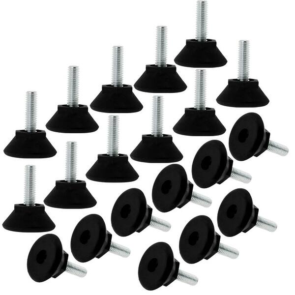 Shop M6 X 17 X 24mm Screw On Leveling Feet Adjustable Leveler Floor Protector For Machine Furniture Table Desk Sofa Leg 20pcs On Sale Overstock 28709418
