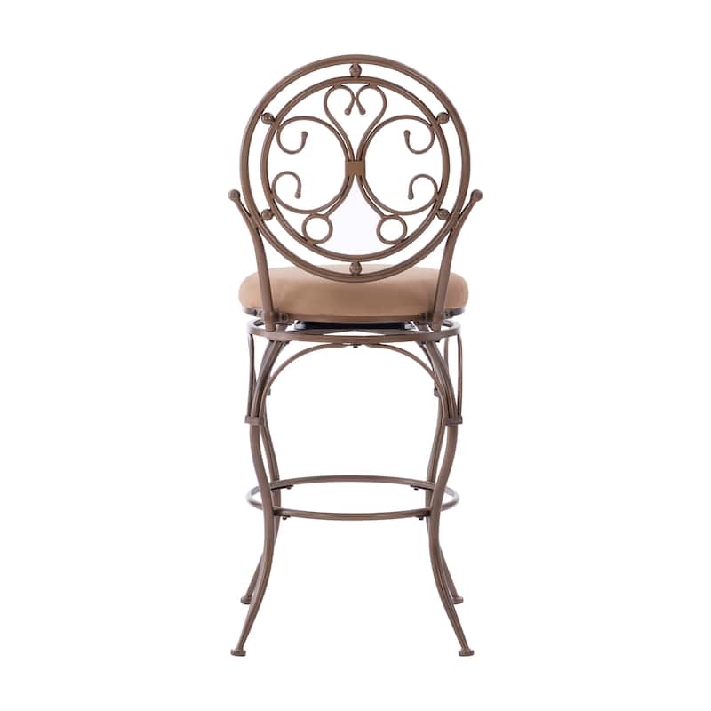 Monaco Big & Tall Scroll Circle Back Barstool