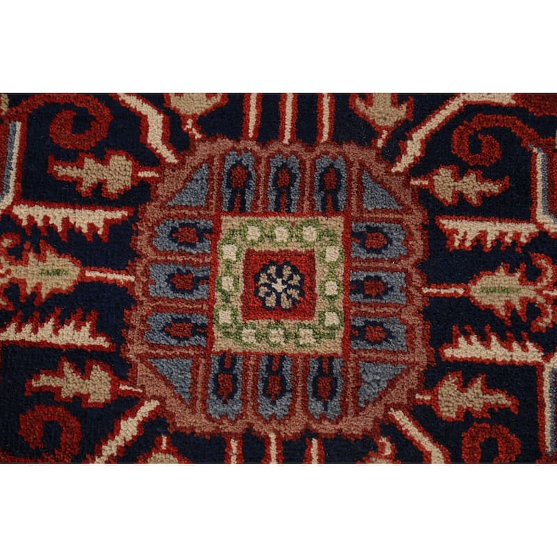 Geometric Heriz Serapi Oriental Large Area Rug Handmade Wool Carpet - 11'10" x 14'11"