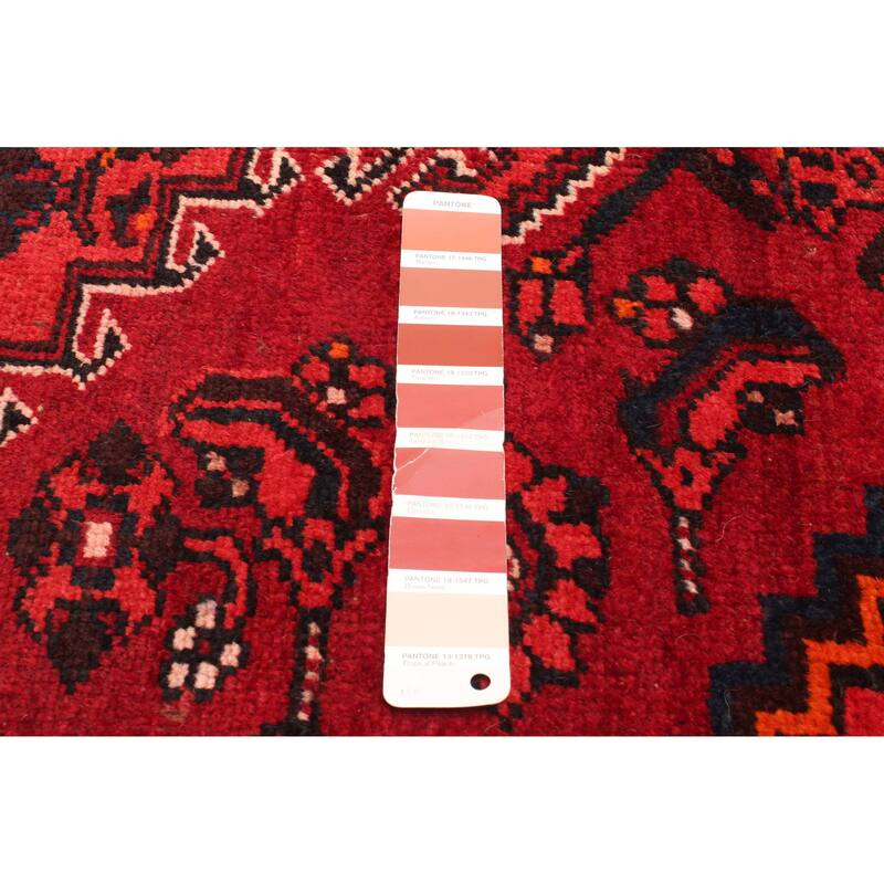 ECARPETGALLERY Hand-knotted Andelz Dark Red Wool Rug - 3'10 x 6'4