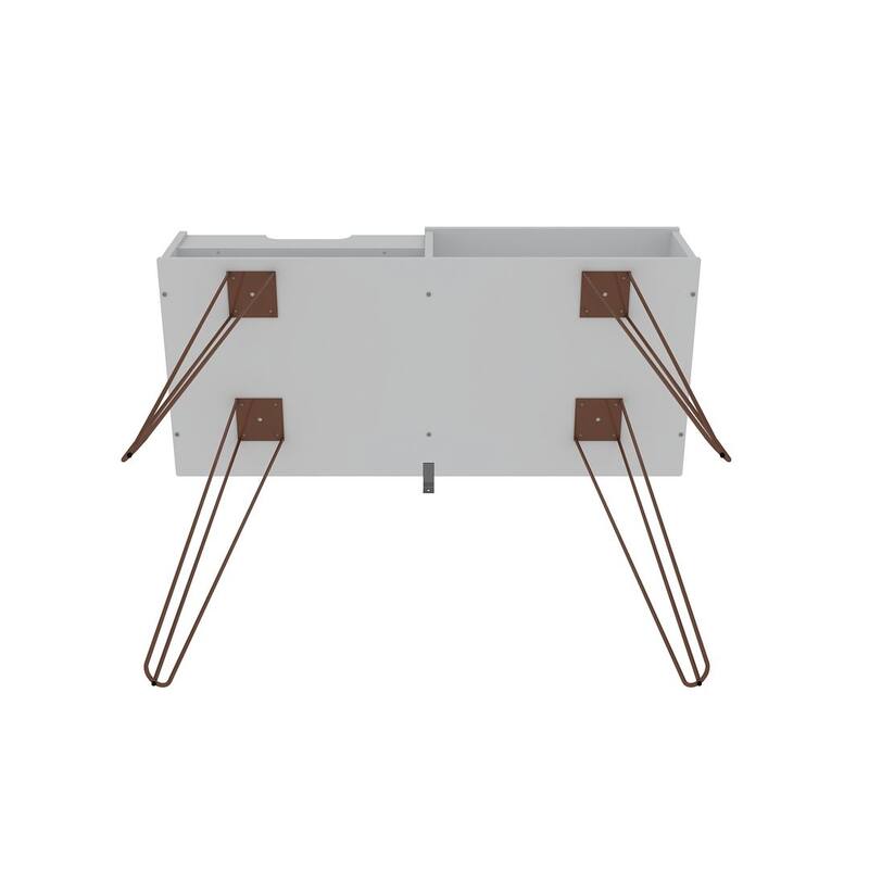 Manhattan Comfort Rockefeller 39.37 Entryway Console with 3 Compartments