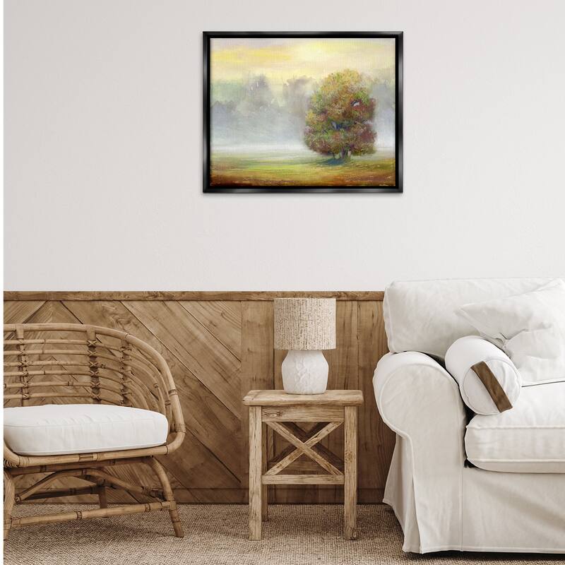 Stupell Dry Brush Tree in Nature Framed Floater Canvas Wall Art Design By Ashley Davis