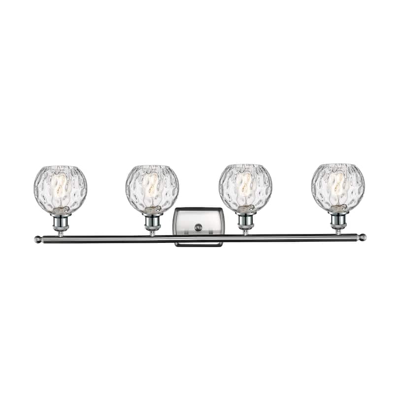 Innovations Lighting Athens Water Glass - 4 Light 36" Bath Vanity Light - 6"Shade