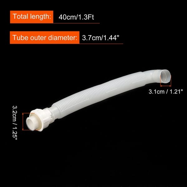 Washing Machine Drain Pipe 1.3Ft PVC Drain Hose Corrugated Flexible