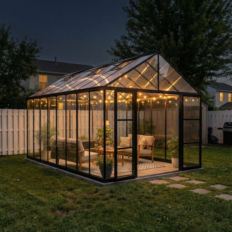 Canopia Aria 10 ft. Black / Clear Greenhouse Kit