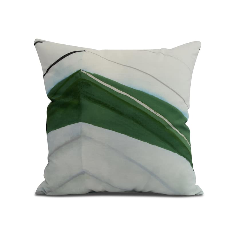 16 x 16 inch Boat Bow Left Geometric Print Pillow - Green