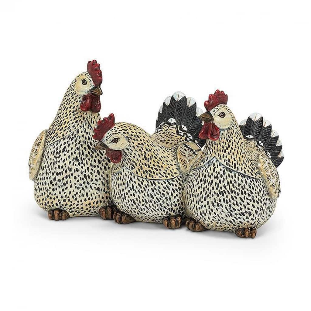 Rooster Trio Figurine